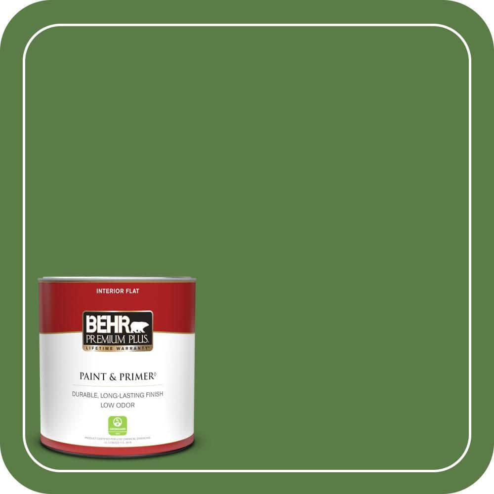 BEHR PREMIUM PLUS #S-H-430 Mossy Green Flat Low Odor & Primer