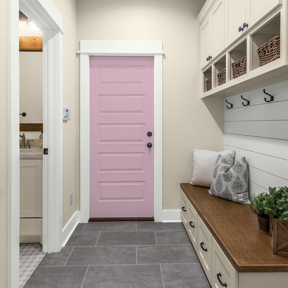 Glidden Premium 1 gal. PPG1045-4 Pink Potion Semi-Gloss Interior Paint (4)