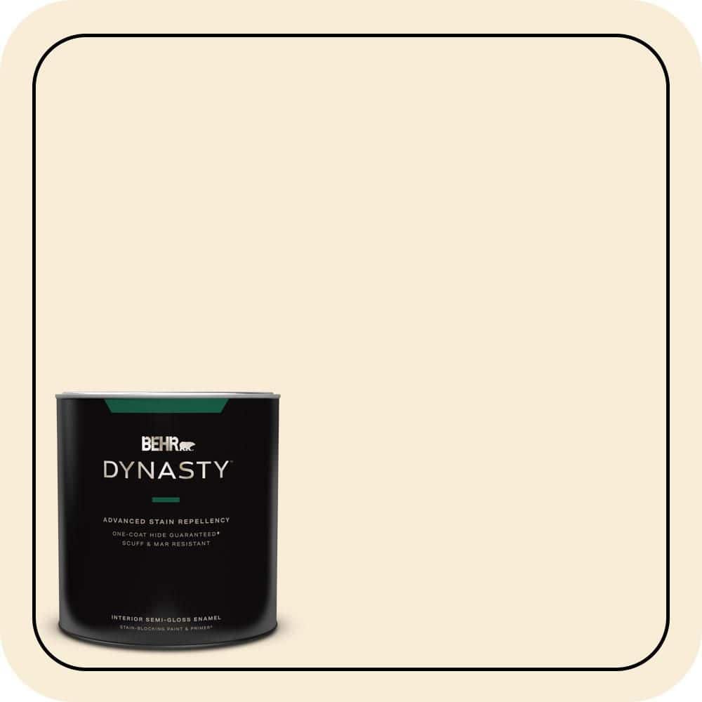 BEHR DYNASTY 1 qt. #PPU6-09 Polished Pearl Semi-Gloss Enamel Interior Stain-Blocking Paint & Primer
