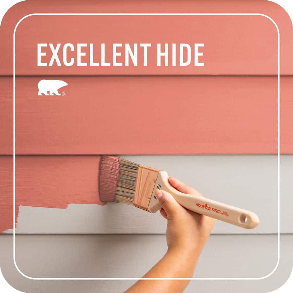 BEHR PREMIUM PLUS 1 qt. #P180-5 Watermelon Slice Flat Exterior Paint & Primer (4)