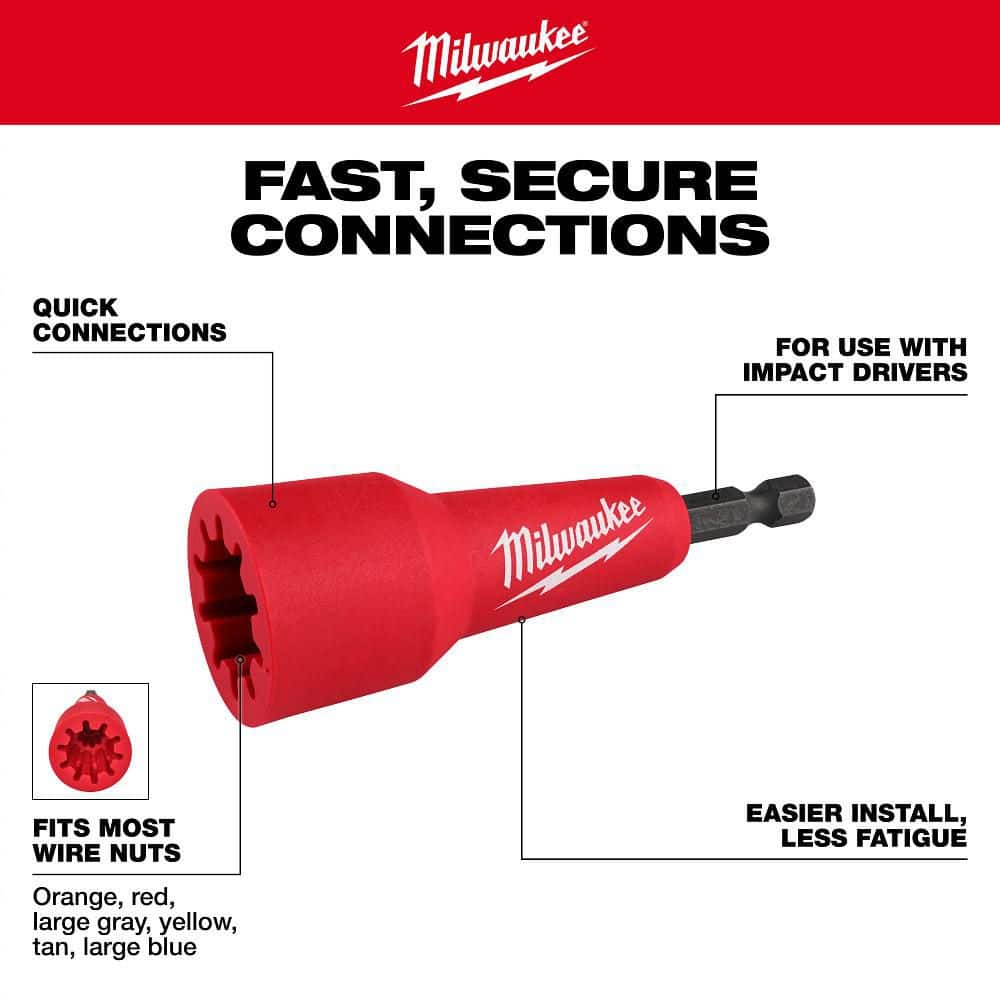 Milwaukee Quick-Twist Wire Connector Socket w/ Solid Wire Stripper Set (4-Piece) (2)