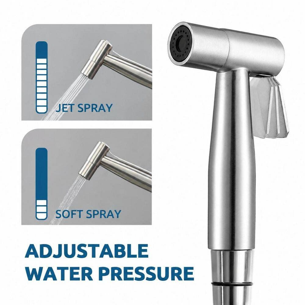 Anqtovp Hot and Cold Handheld Bidet Attachment for Toilet with Adjustable Pressure, Warm Water Spray, Easy Install Kit (3)