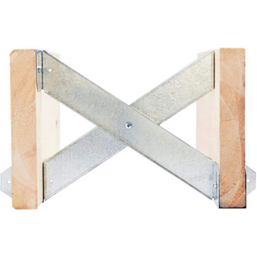 VIRIBUS STRUCTURAL CONNE Retrofit Dimensional RDC-2x10-16 Joist Hanger x Brace 2 in. x 10 in. x 16 in. 18-Gauge Galvanized Steel Measurement (1)