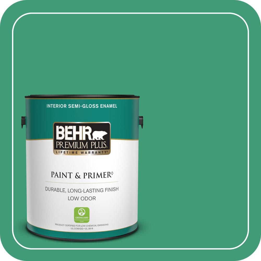BEHR PREMIUM PLUS 1 gal. #MQ6-42 Dancing Jewel Semi-Gloss Enamel Low Odor Interior Paint & Primer