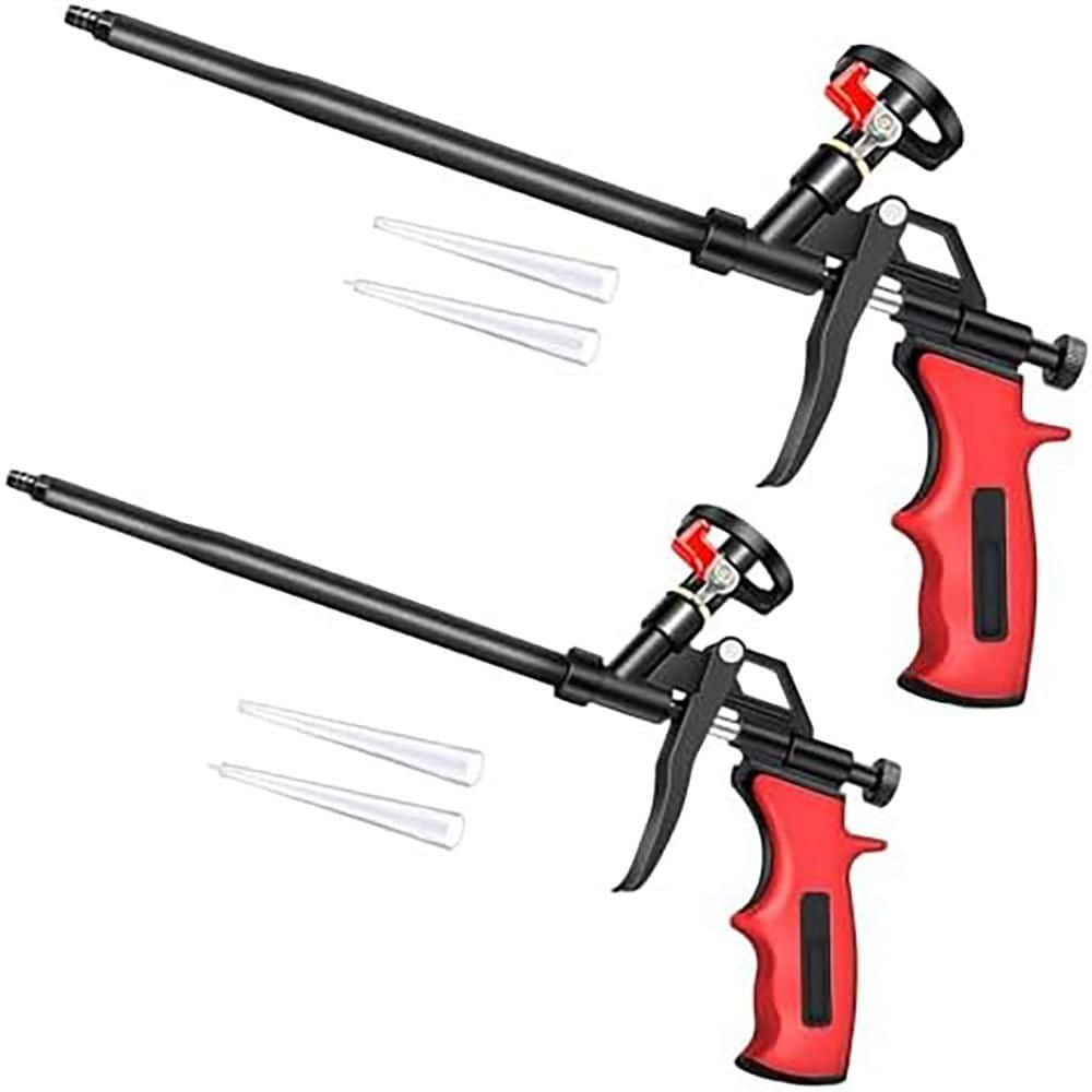 Unbranded Spray Foam Dispensing Gun 2-Piece Professional Heavy Duty Expanding Foam Applicator with Long Tube Nozzle (1)
