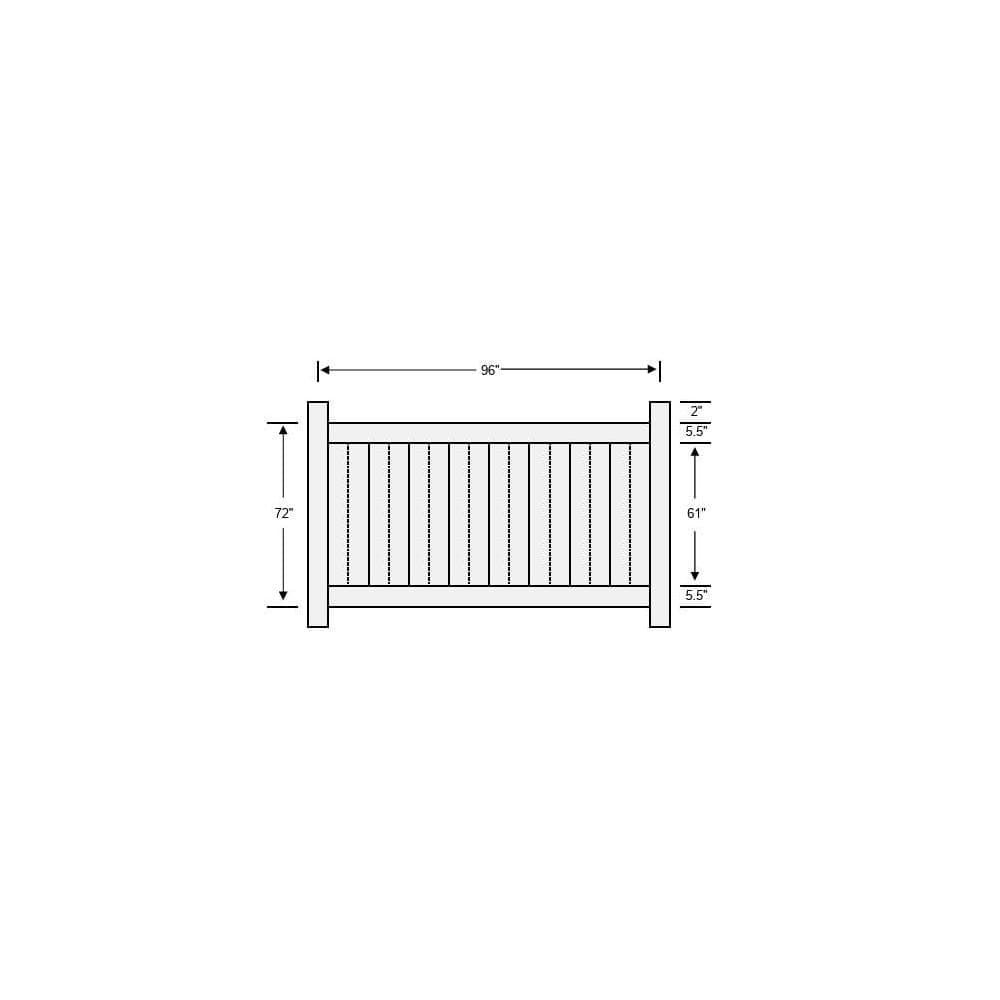 Weatherables Pembroke H W Vinyl Privacy Fence Panel Kit (3)