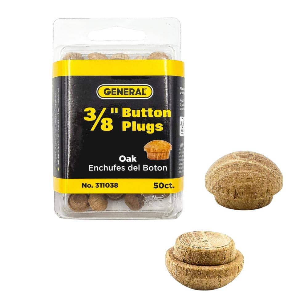 General Tools 3/8 in. Oak Button Plugs