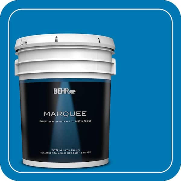 BEHR MARQUEE 5 gal. #P500-6 Deep River Satin Enamel Exterior Paint & Primer (2)