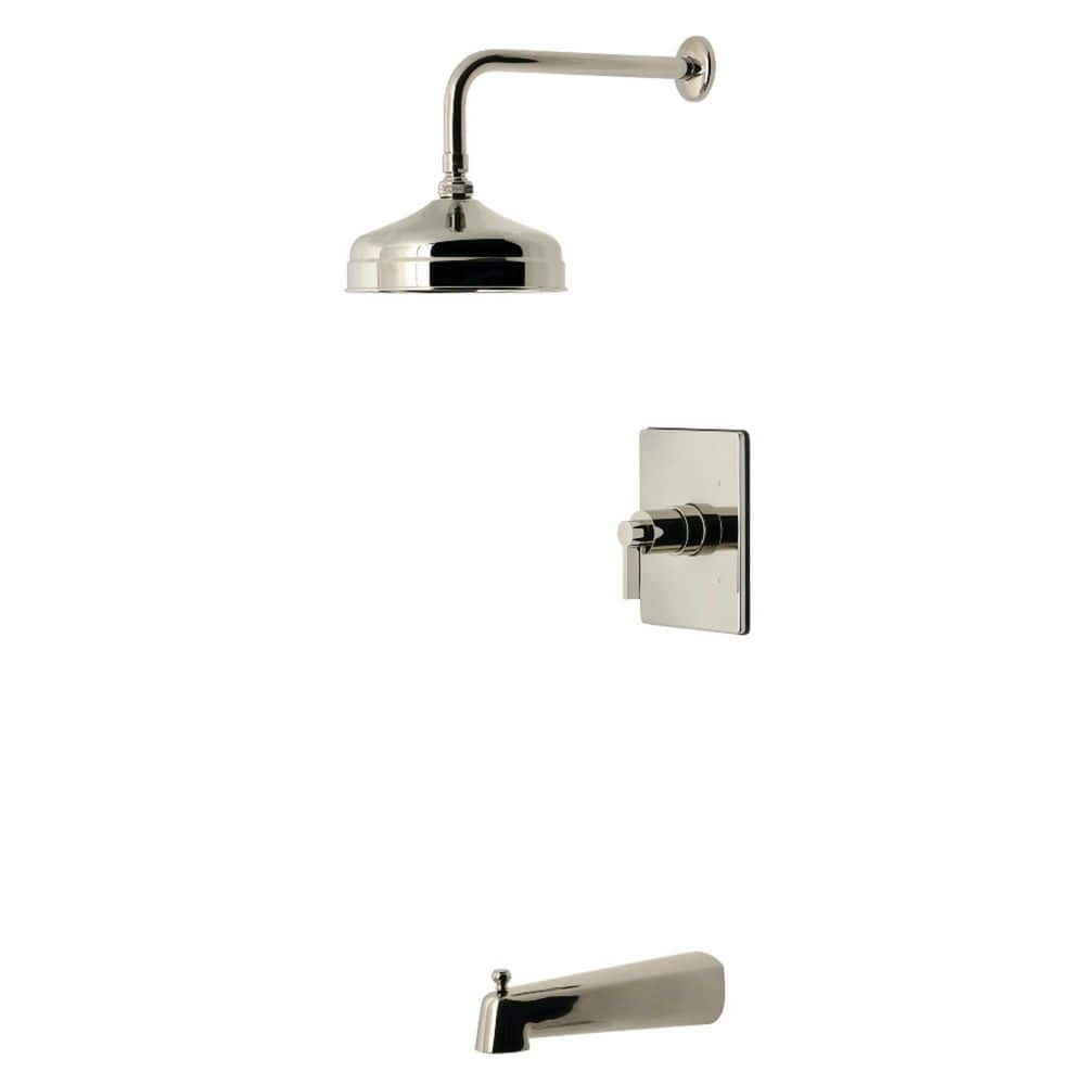 Kingston Brass NuvoFusion 1-Handle 1-Spray Tub and Shower Faucet 1.8 GPM in Polished Nickel (1)