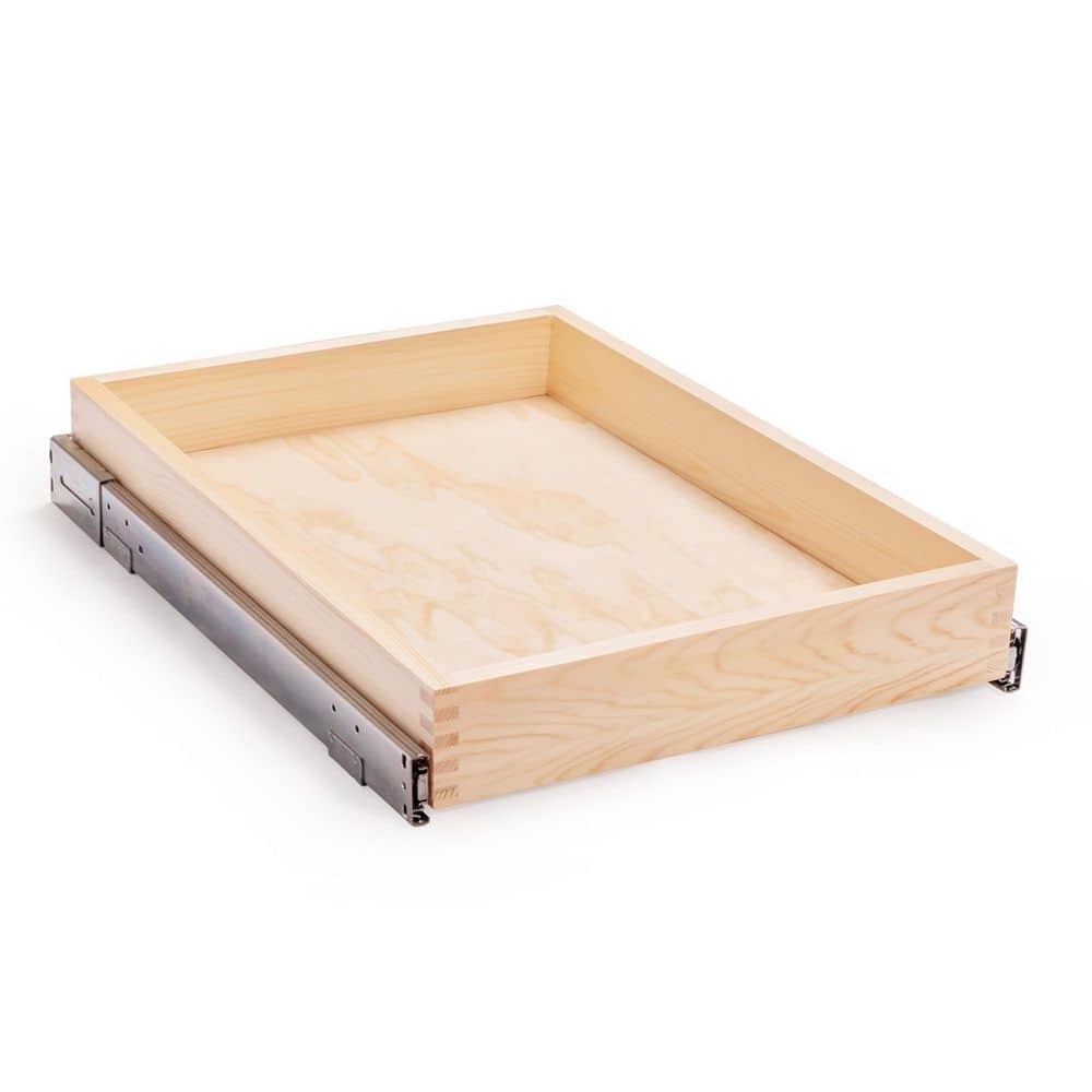LAIFUCAM 20 in. Natural Wood Undermount Soft-Close Heavy Duty Drawer Slides Organizer for Kitchen Cabinet 1 Piece (1)
