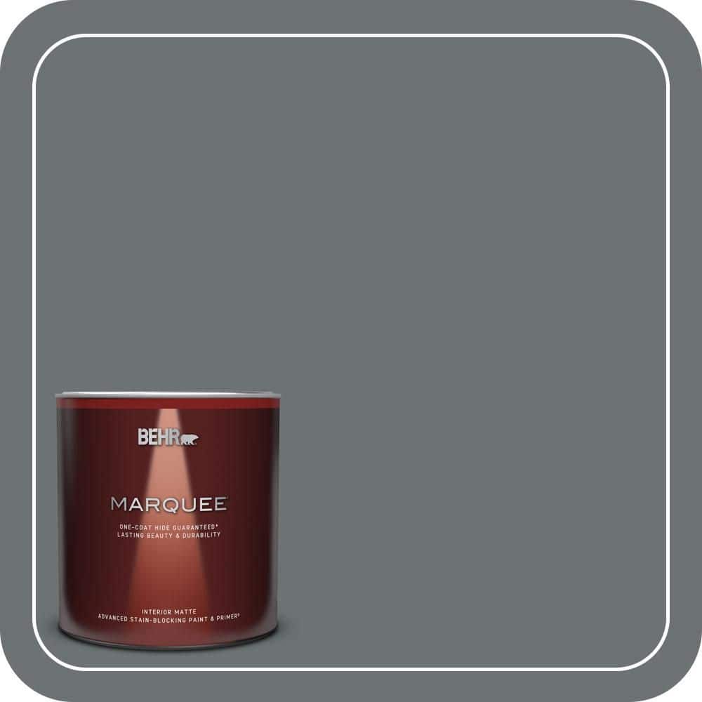 BEHR MARQUEE 1 qt. #MQ5-28 Dawn Gray One-Coat Hide Matte Interior Paint & Primer
