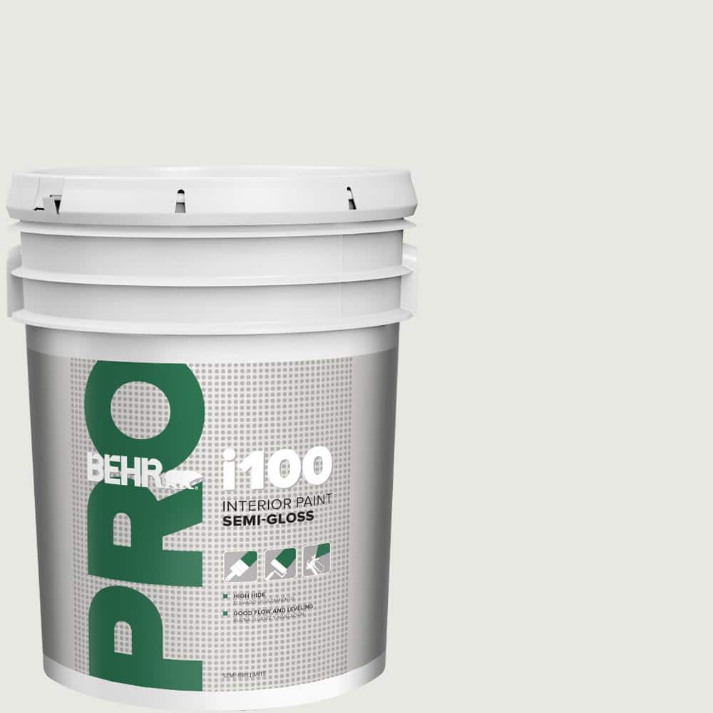 BEHR PRO 5 gal. #HDC-NT-10G Wedding Cake White Semi-Gloss Interior Paint
