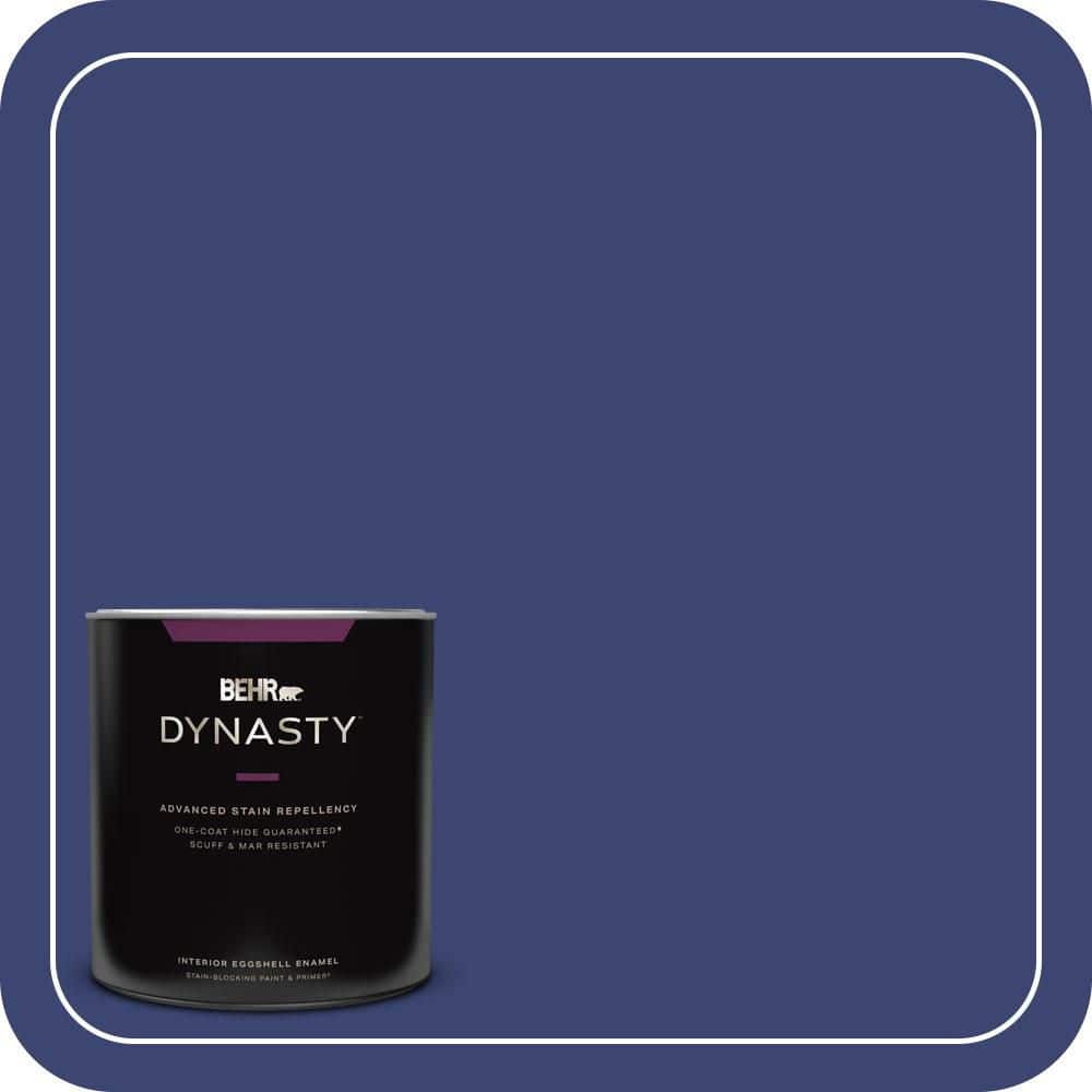 BEHR DYNASTY 1 qt. #T18-18 Constellation Blue Eggshell Enamel Interior Stain-Blocking Paint & Primer