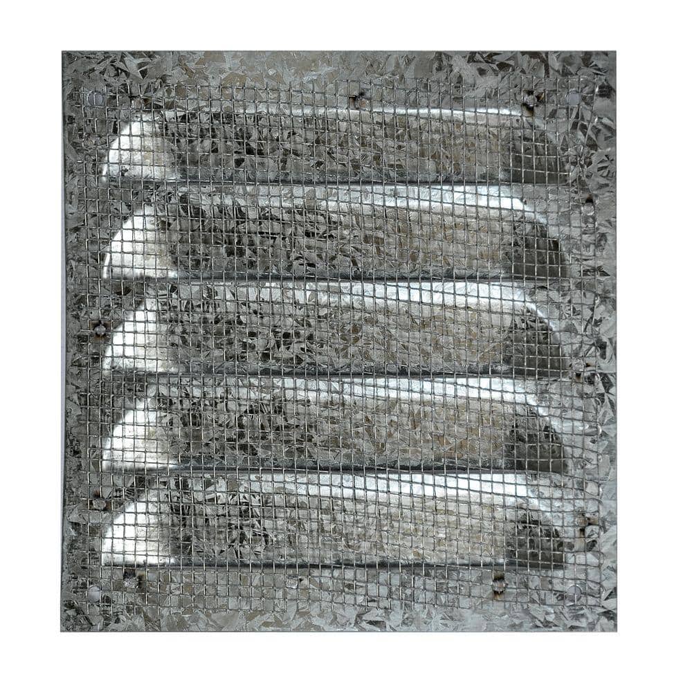 Master Flow 6 in. x 6 in. Galvanized 26 Gauge Louver with Screen (2)