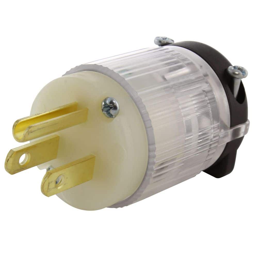 AC WORKS NEMA 5-15P 15A 125V Household Plug with Power Indicator UL, C-UL Approval (1)