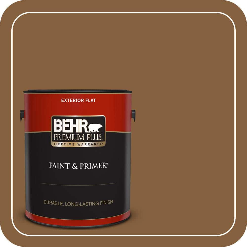 BEHR PREMIUM PLUS 1 gal. #PPU4-18 Spice Bazaar Flat Exterior Paint & Primer