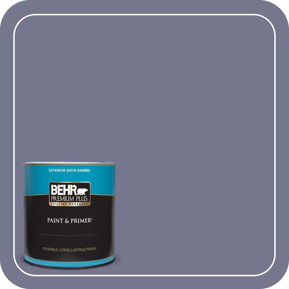 BEHR PREMIUM PLUS 1 qt. #630F-5 Vintage Satin Enamel Exterior Paint & Primer