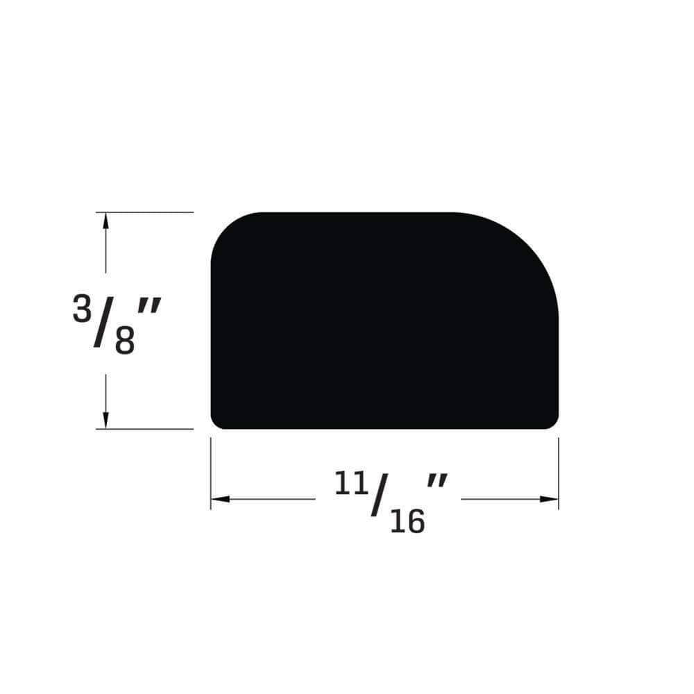 Royal Mouldings 5109 17/50 in. x 17/25 in. x 96 in. Finished PVC Composite White Shoe Moulding (1-Piece − 8 Total Linear Feet) (2)