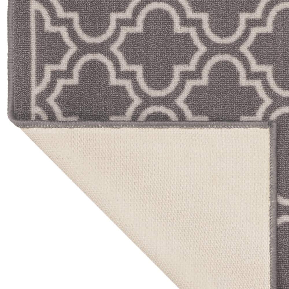 TrafficMaster Trellis Grey 3 ft. x 4 ft. Non-Slip Indoor Area Rug (4)