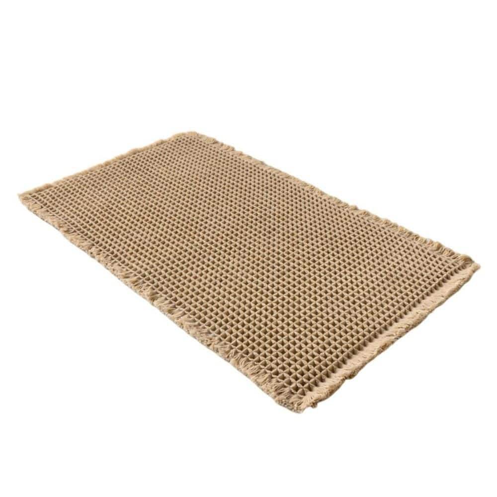 Wudkey 2-Piece Waffle Bathroom Rugs, 18 in. x 30 in. Non Slip Washable Bath Mats, Soft Rubber Backed Shower Mats for Bathroom (1)