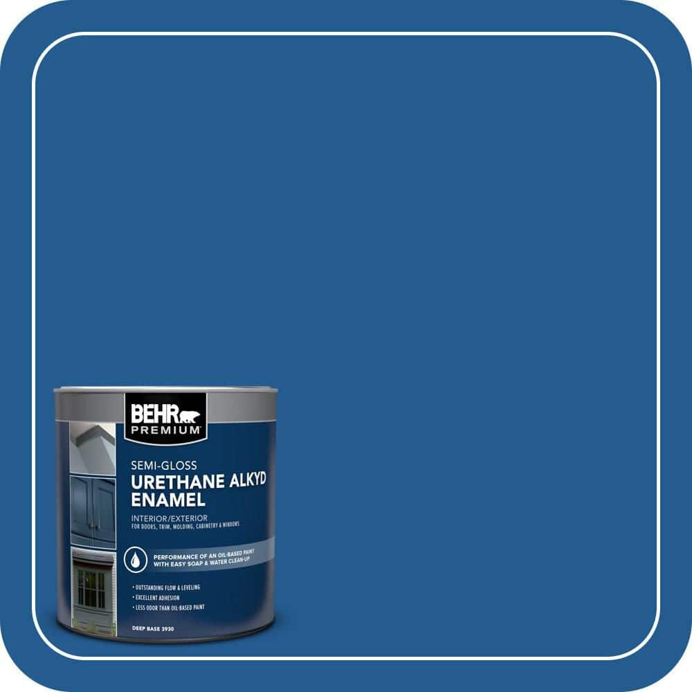 BEHR PREMIUM 1 qt. #S-G-570 Sapphire Lace Semi-Gloss Enamel Urethane Alkyd Interior/Exterior Paint (1)
