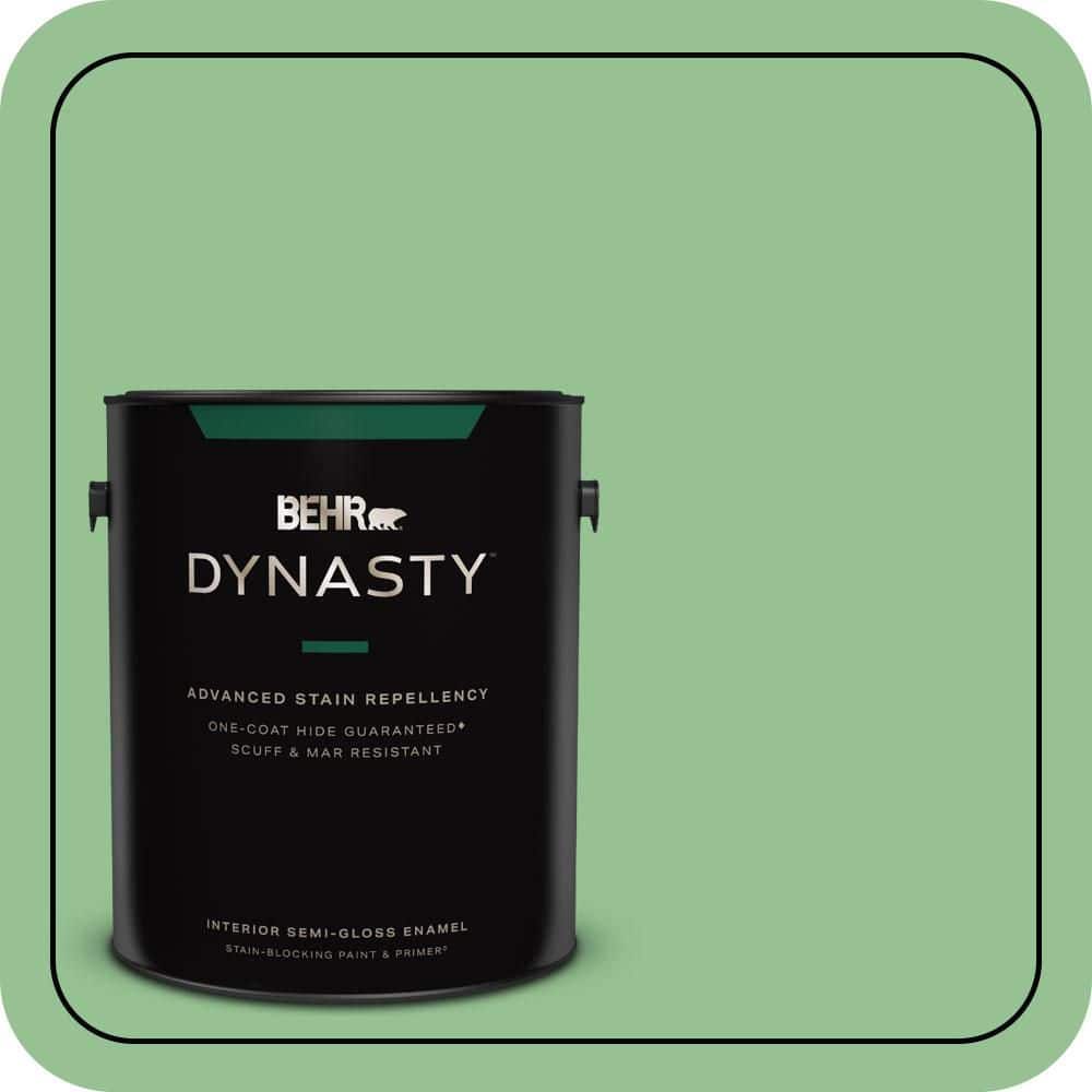 BEHR DYNASTY 1 gal. #450D-5 Velvet Leaf Semi-Gloss Enamel Interior Stain-Blocking Paint & Primer
