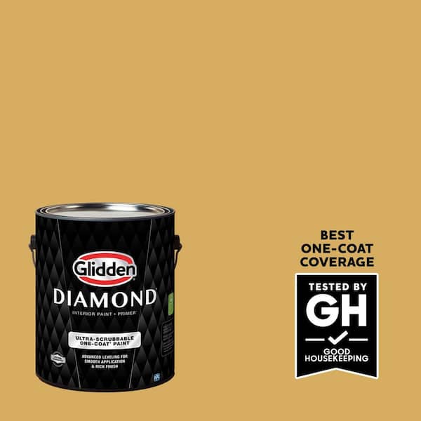 Glidden Diamond 1 gal. PPG1106-5 Butterscotch Bliss Semi-Gloss Interior Paint with Primer (2)