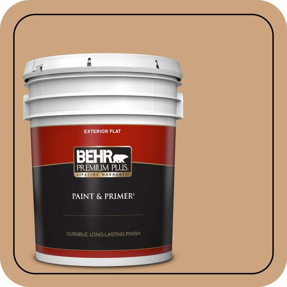 BEHR PREMIUM PLUS 5 gal. #QE-21 Albuquerque Flat Exterior Paint & Primer