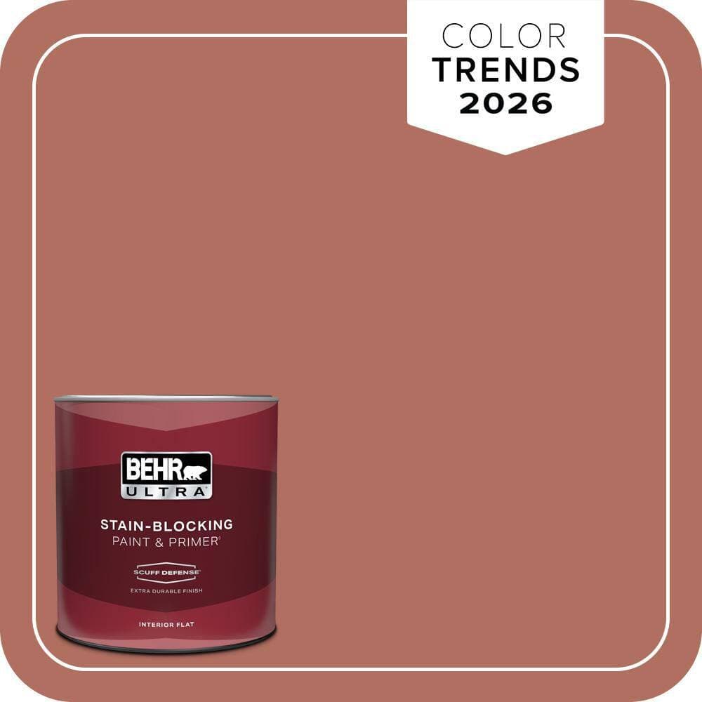 BEHR ULTRA 1 qt. #PPU2-12 Terra Cotta Urn Extra Durable Flat Interior Paint & Primer (1)