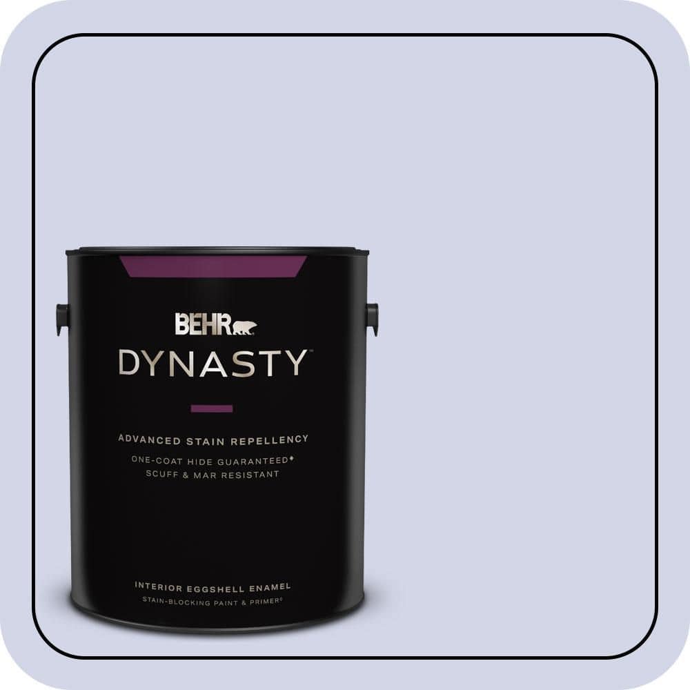 BEHR DYNASTY 1 gal. #T12-17 Violet Water Eggshell Enamel Interior Stain-Blocking Paint & Primer