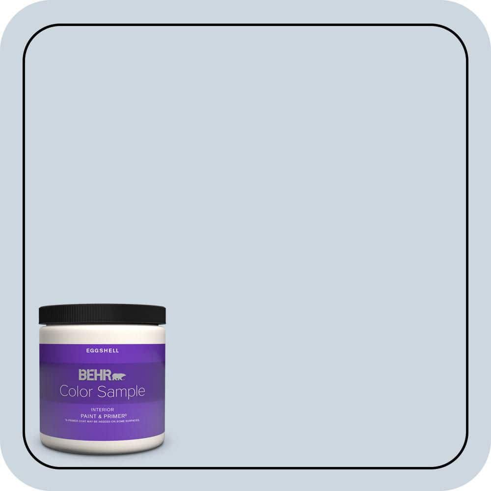 BEHR PREMIUM PLUS 8 oz. #MQ3-60 Blue Gossamer Eggshell Enamel Interior Paint & Primer Color Sample (1)