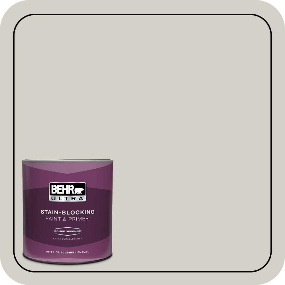 BEHR ULTRA 1 qt. Designer Collection #DC-014 Gray View Extra Durable Eggshell Enamel Interior Paint & Primer