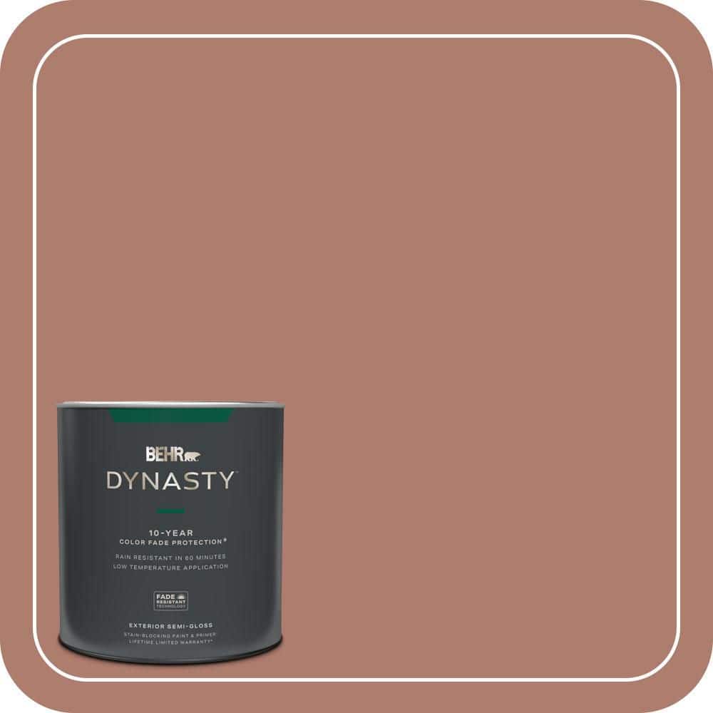BEHR DYNASTY 1 qt. #PPU2-11 Mars Red Semi-Gloss Enamel Exterior Stain-Blocking Paint & Primer