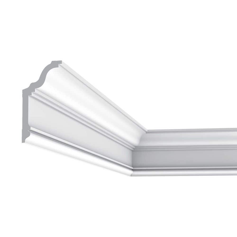 ORAC DECOR 2-3/8 in. x 4-3/4 in. x 78-3/4 in. Primed White Plain Polystyrene Crown Moulding (14-Pack)