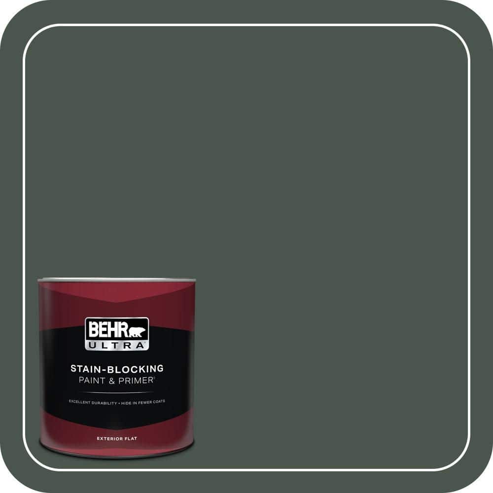 BEHR ULTRA 1 qt. #460F-7 Hazel Woods Flat Exterior Paint & Primer