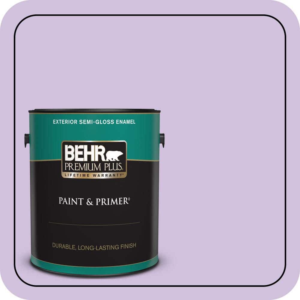 BEHR PREMIUM PLUS 1 gal. #650A-3 Fresh Heather Semi-Gloss Enamel Exterior Paint & Primer