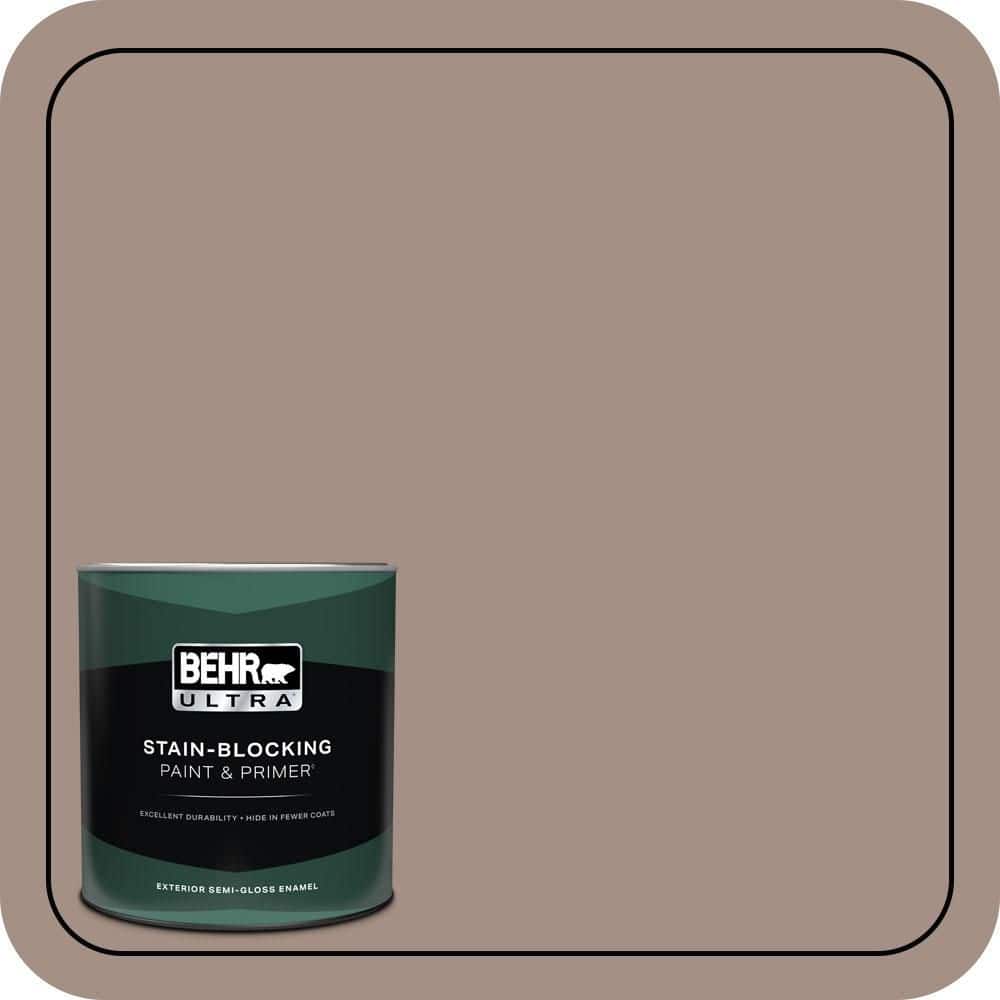 BEHR ULTRA 1 qt. #MQ2-33 Parisian Cafe Semi-Gloss Enamel Exterior Paint & Primer