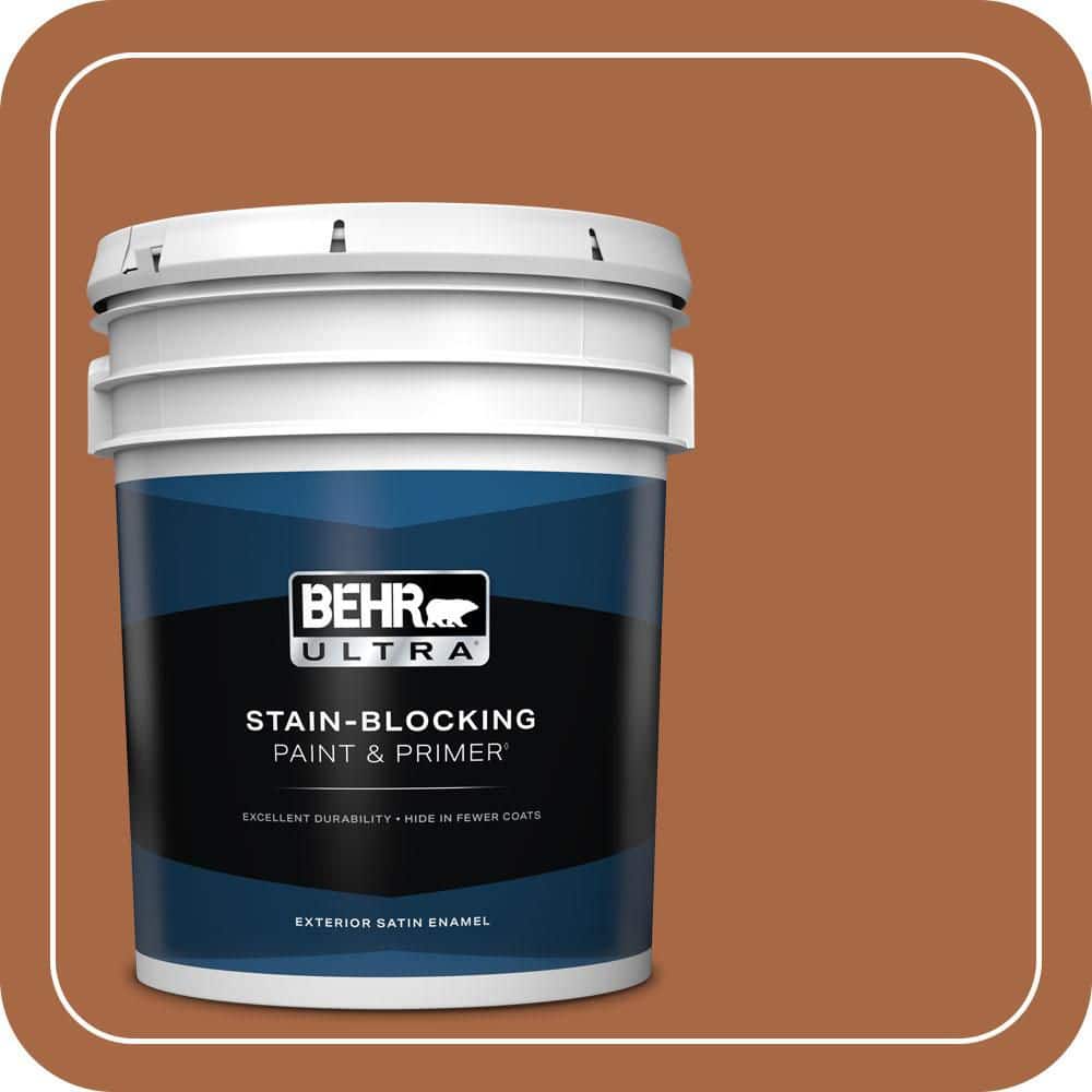 BEHR ULTRA 5 gal. #PPU3-16 Maple Glaze Satin Enamel Exterior Paint & Primer