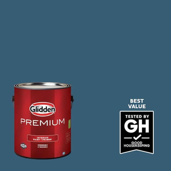 Glidden Premium 1 gal. PPG1152-6 Brigade Flat Interior Latex Paint (2)