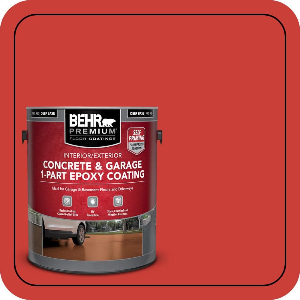 BEHR PREMIUM #P170-7 Mph Self-Priming 1-Part Epoxy Satin Interior/Exterior Concrete and Garage Floor Paint (1)