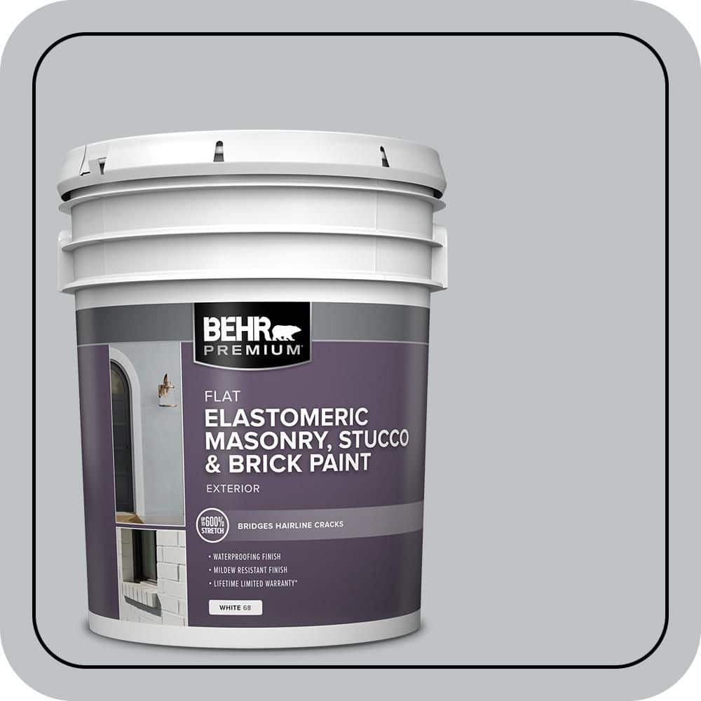 BEHR PREMIUM 5 gal. #MS-75 Blue Gray Sky Elastomeric Masonry, Stucco and Brick Exterior Paint (1)