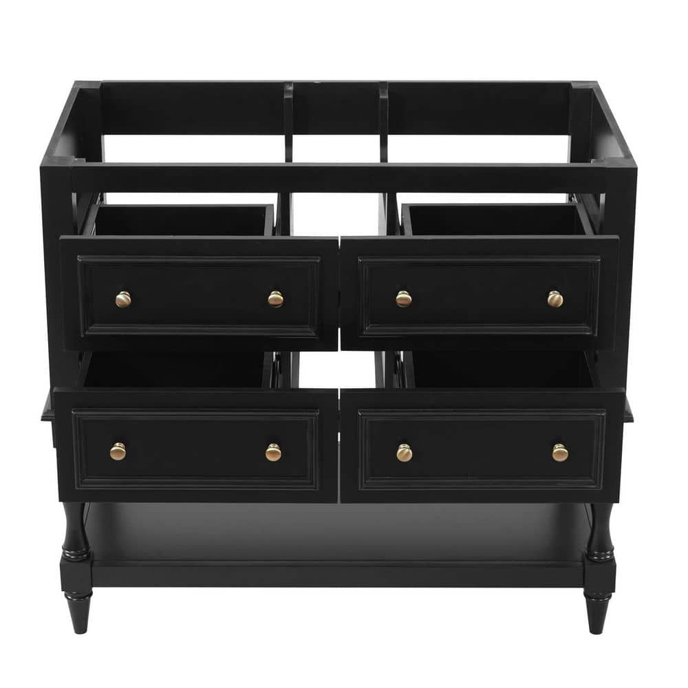 Unbranded Freestanding Bath Vanity Cabinet without Top in, Bathroom Vanity Base Bathroom Sink Cabinet with 4 Drawers (3)