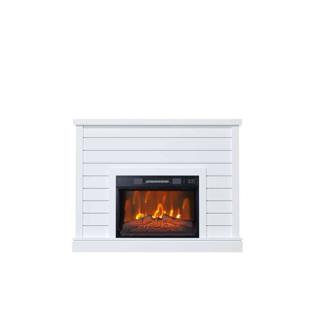ARK DESIGN 47.2 in. Freestanding Electric Fireplace Stripe Style Fireplace with Insert in white (2)