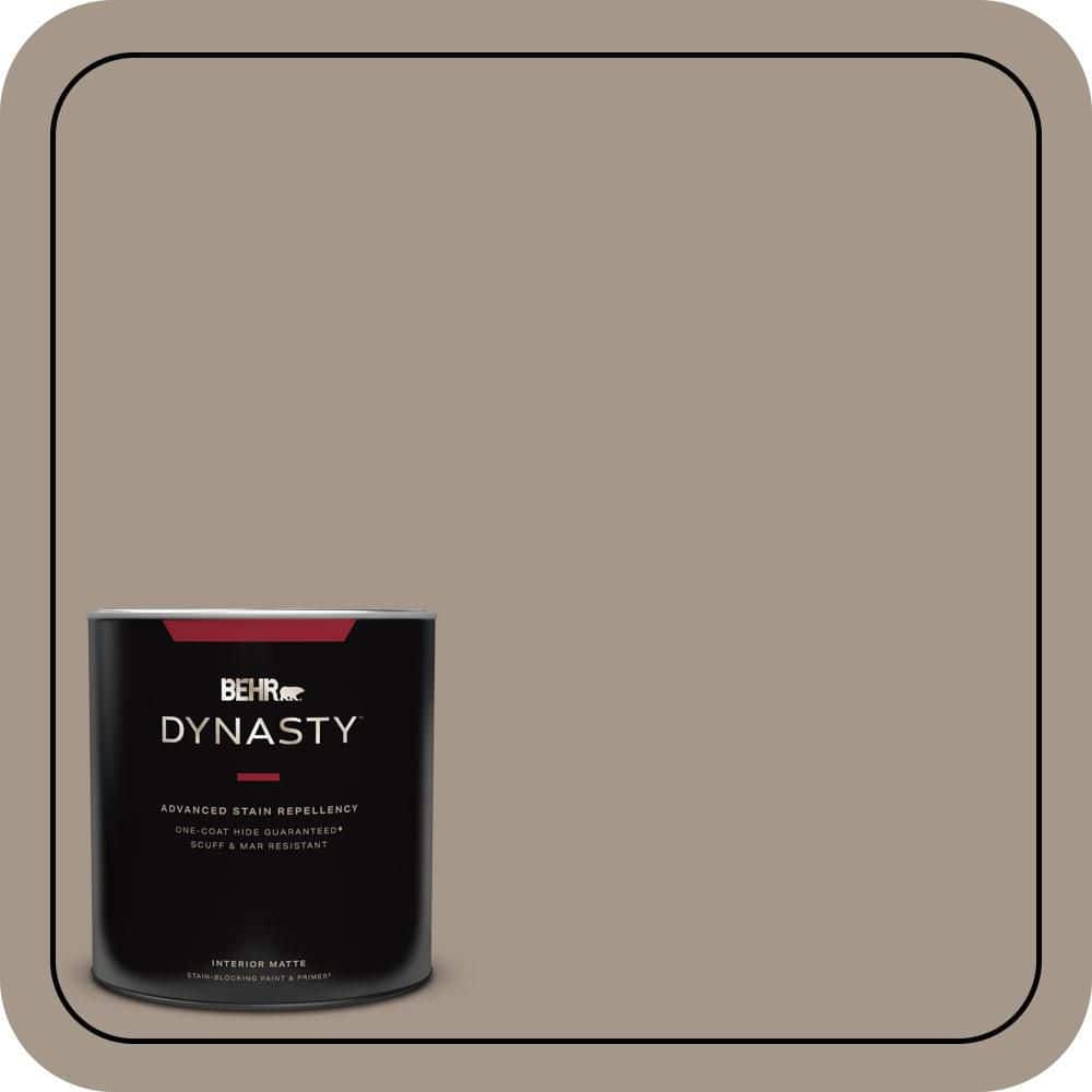 BEHR DYNASTY 1 qt. #N220-4 Shiitake One-Coat Hide Matte Interior Stain-Blocking Paint and Primer