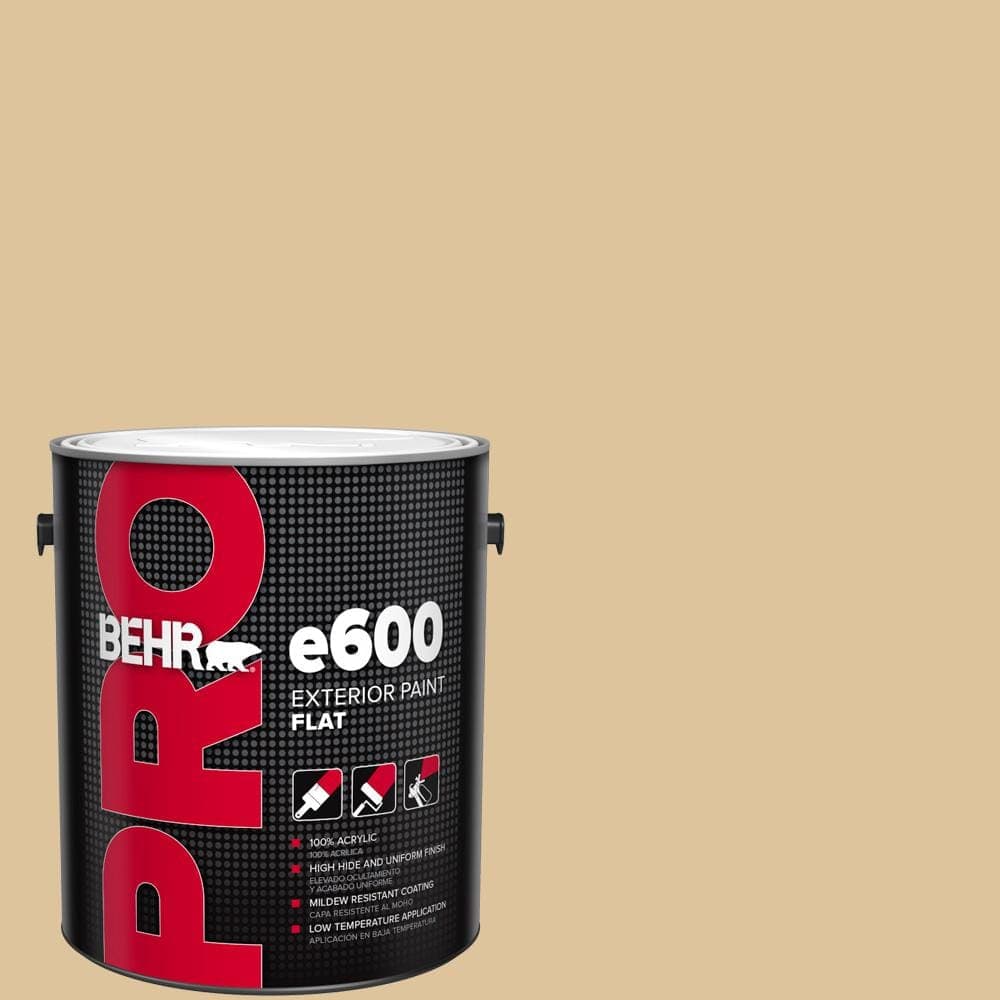 BEHR PRO 1 gal. #S300-3 Almond Cookie Flat Paint