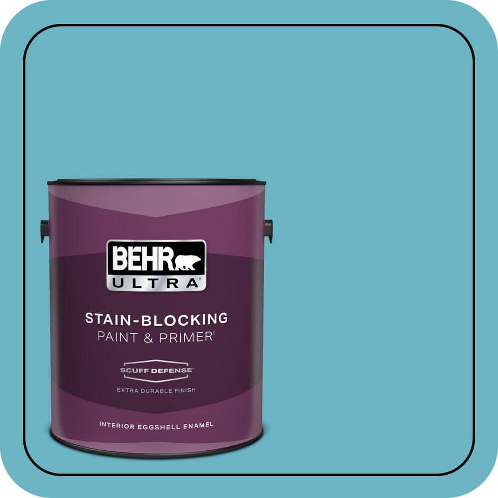 BEHR ULTRA 1 gal. #530D-5 Riverside Blue Extra Durable Eggshell Enamel Interior Paint & Primer