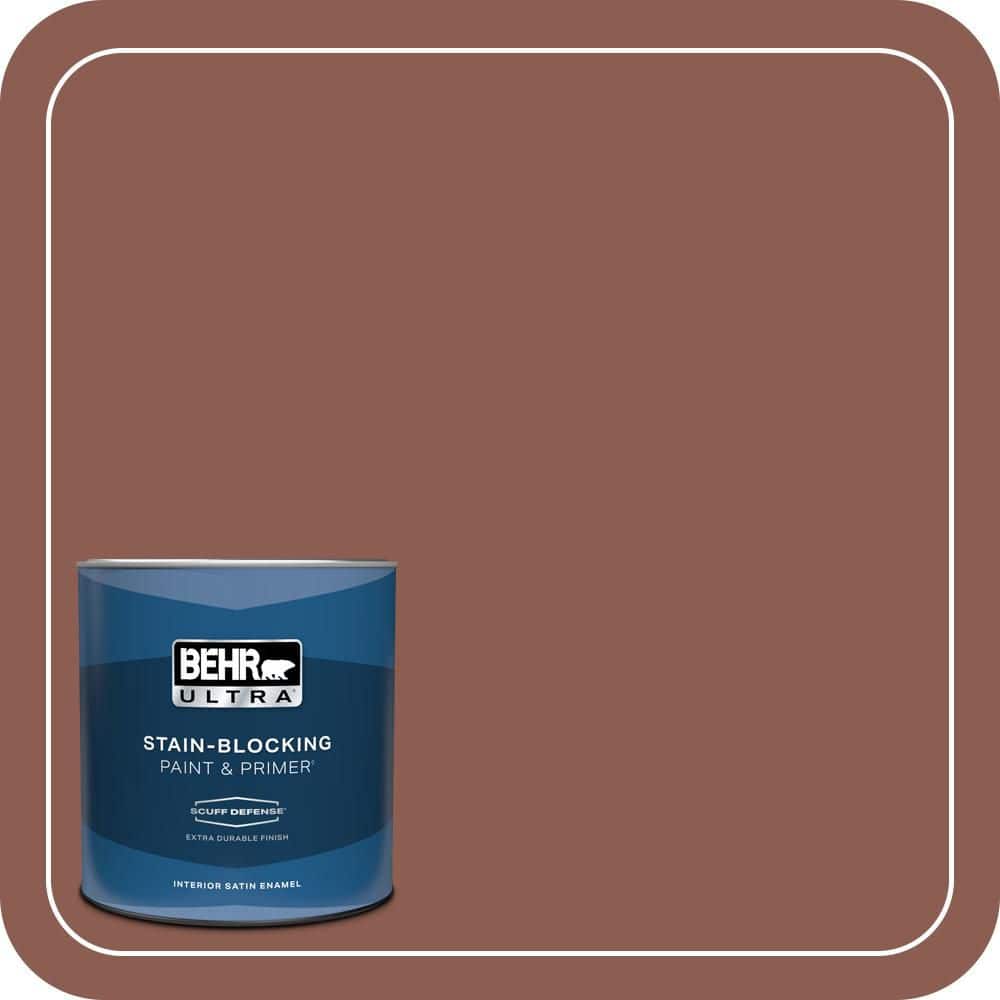 BEHR ULTRA 1 qt. #S170-6 Red Curry Extra Durable Satin Enamel Interior Paint & Primer