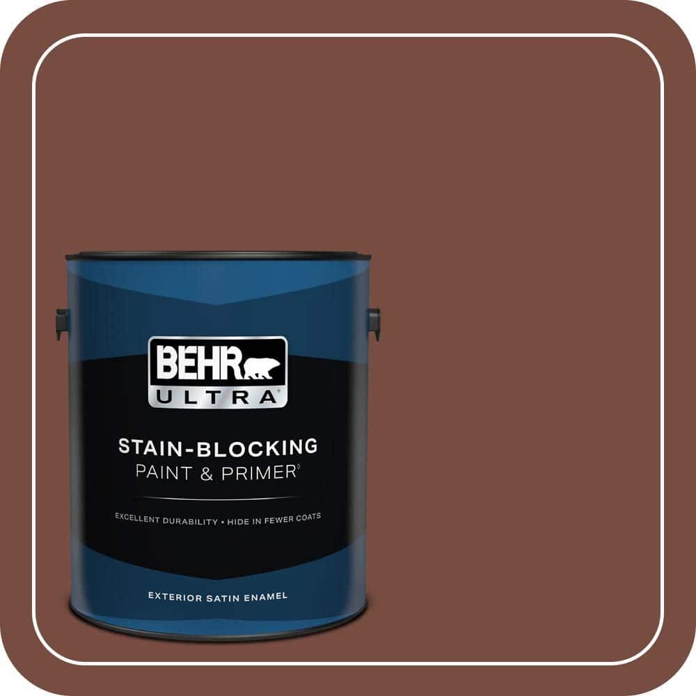 BEHR ULTRA 1 gal. #S170-7 Dark Cherry Mocha Satin Enamel Exterior Paint & Primer