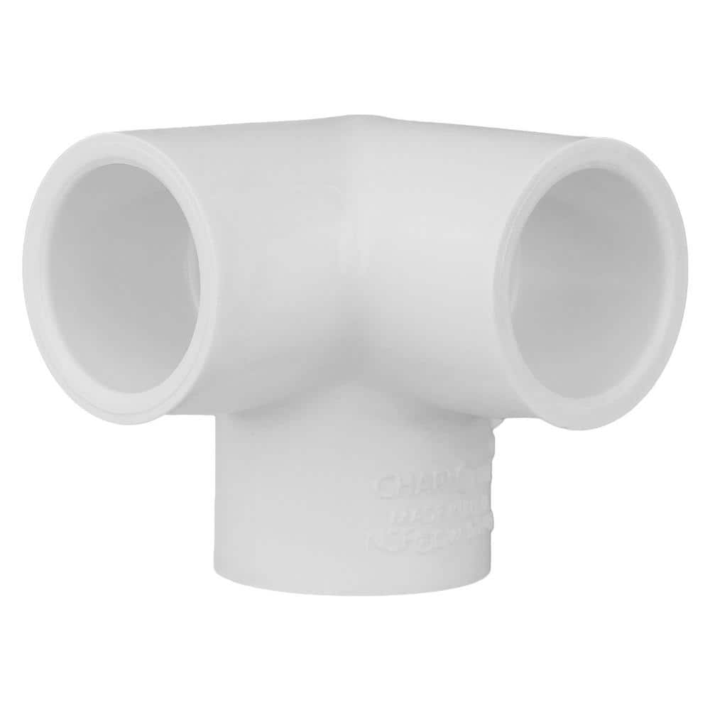 Charlotte Pipe 1/2 in. PVC Side Outlet 90-Degree S x S x S Elbow Fitting (3)