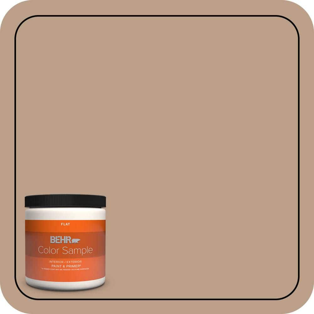 BEHR PREMIUM PLUS 8 oz. #N240-4 Sierra Flat Interior/Exterior Paint & Primer Color Sample (1)